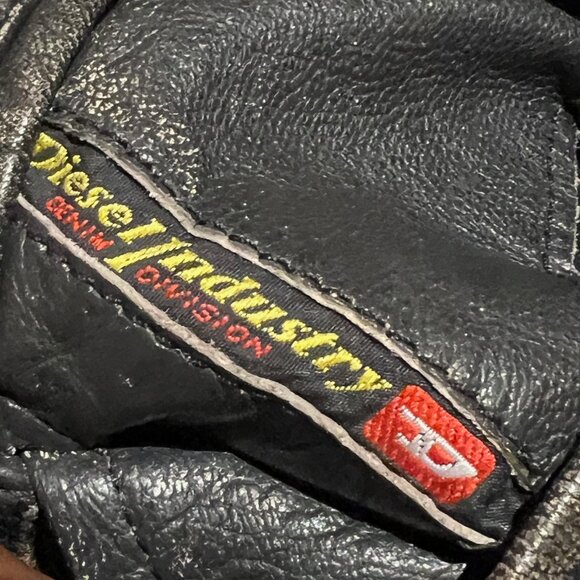 Diesel “Industry Division” Black Washed Leather Pants - Picture 11 of 12